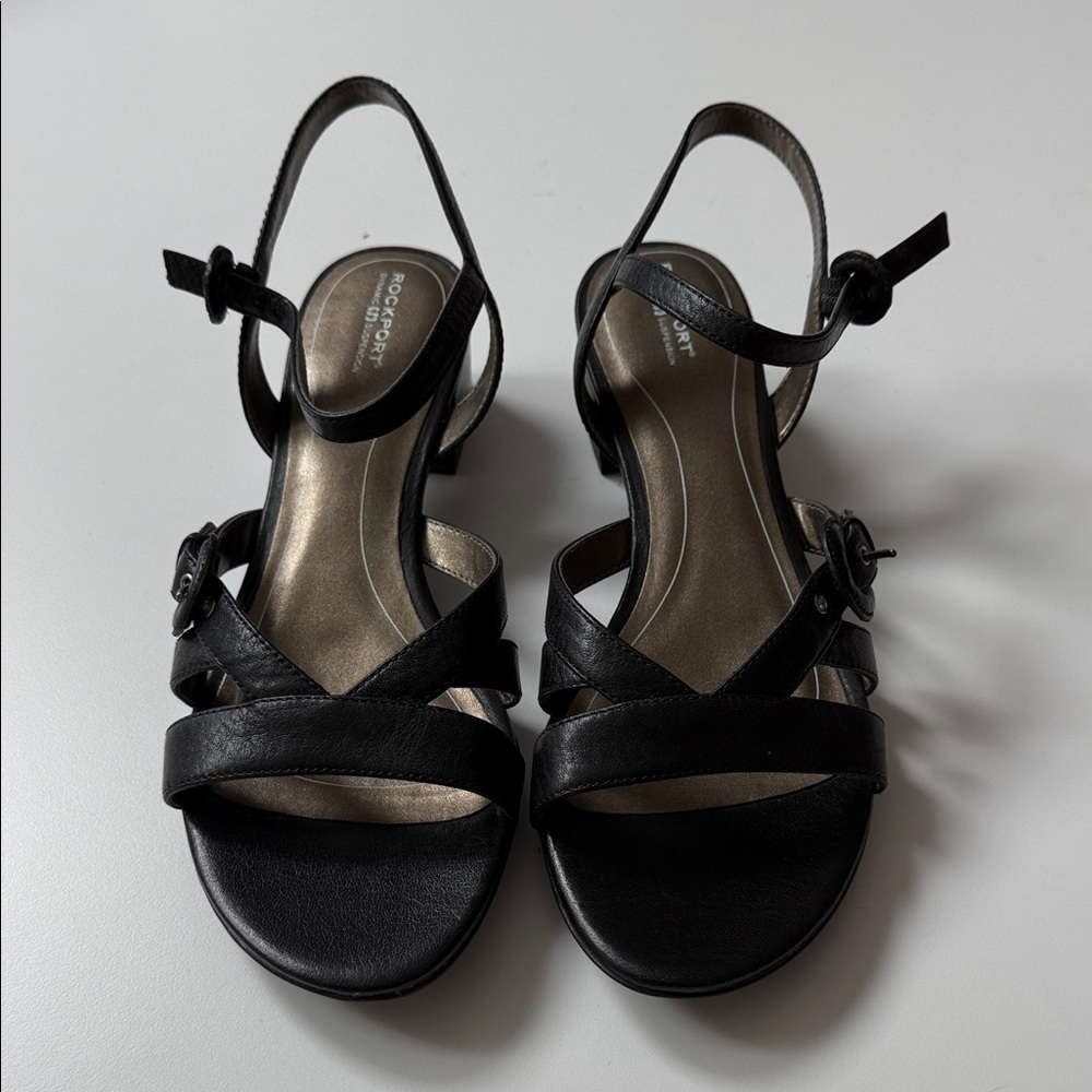 Rockport Black Strappy Sandals